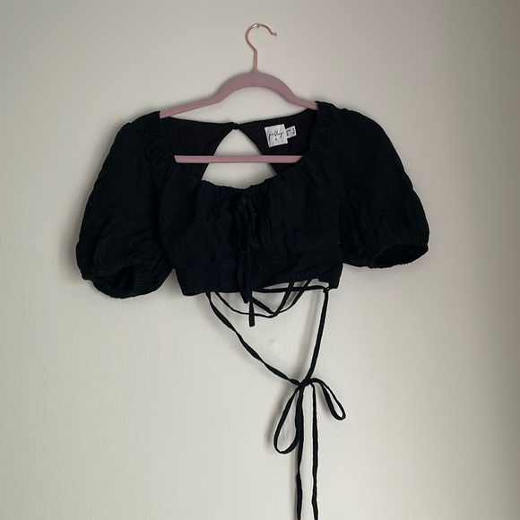 PRINCESS POLLY milkmaid crop top, size 8 - Picture 1 of 4